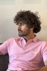 Premium Rib Collar Polo Shirt - Orchid